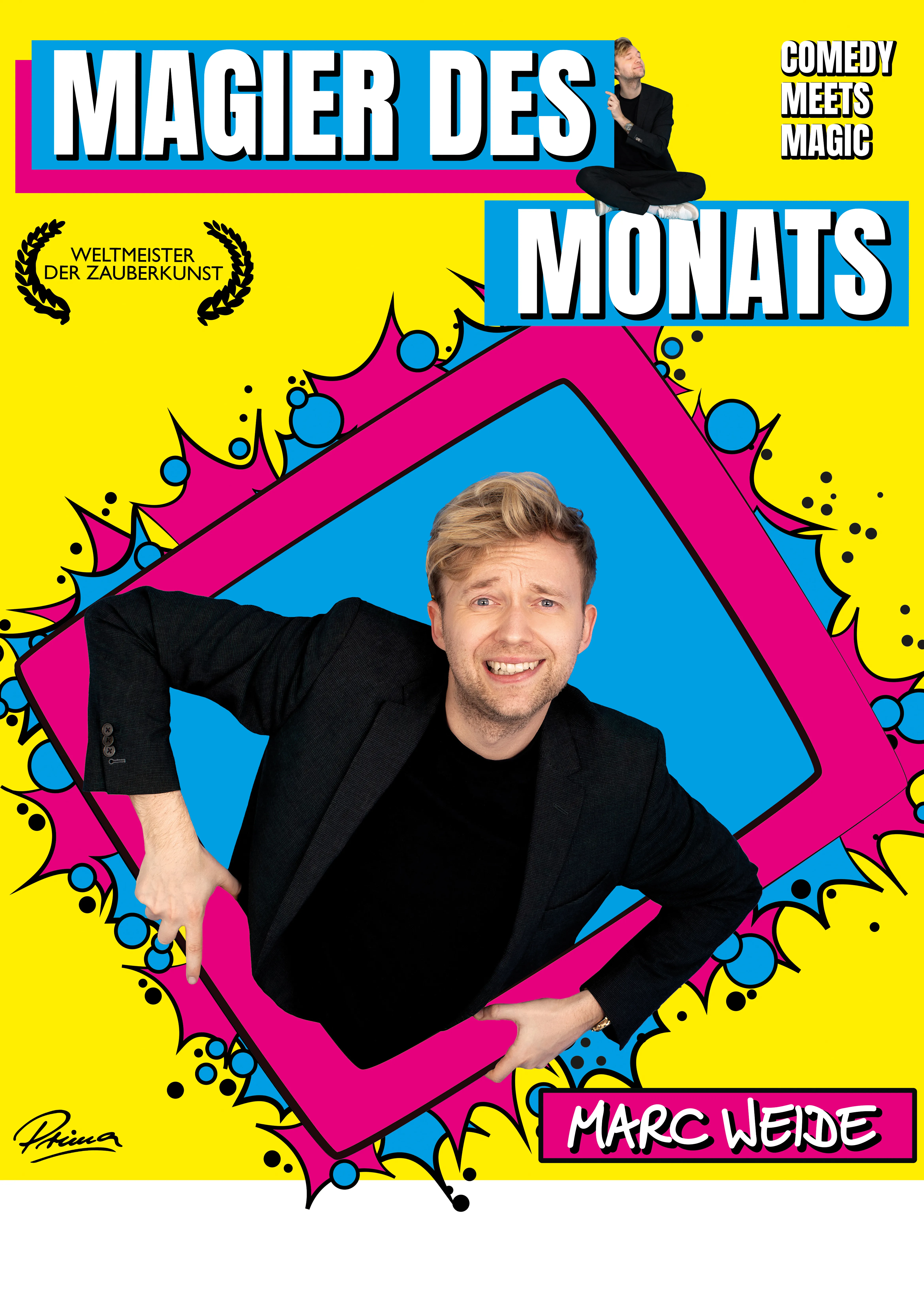 Eventposter "Magier des Monats" für den Kunden Marc Weide